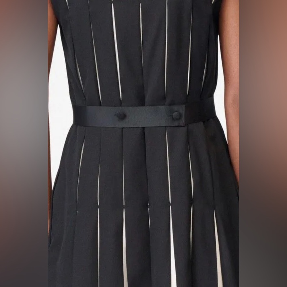 Zara LIMITED EDITION WOOL BLEND BOX PLEAT DRESS. Black. Size XS. New with Tags. - Picture 15 of 17